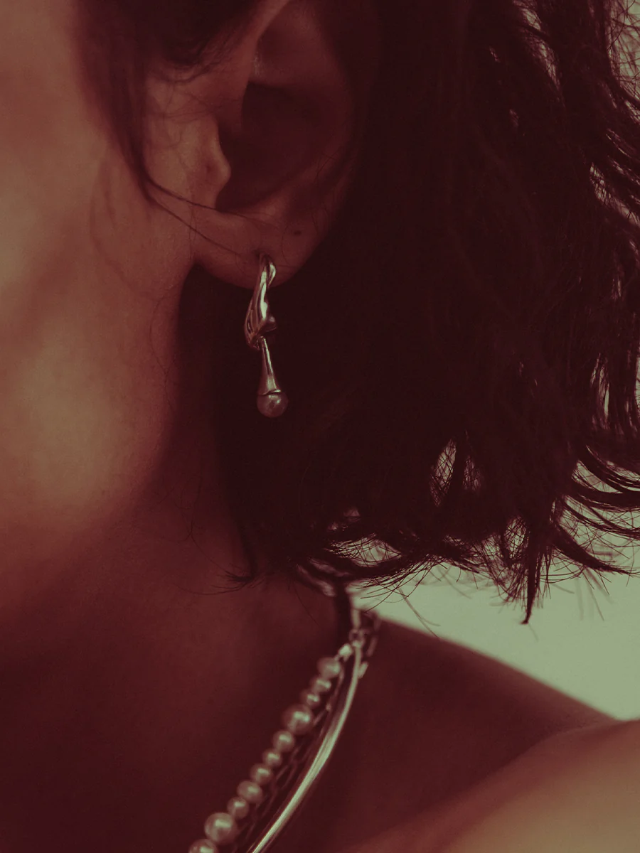 TWIST PERLA HOOPS - Image 3